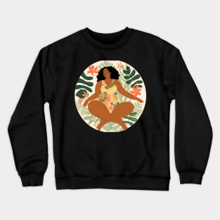 Body Positive Black Girl Boho Style Crewneck Sweatshirt